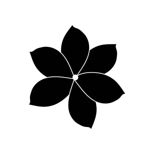 Silueta de flor icono aislado natural — Vector de stock