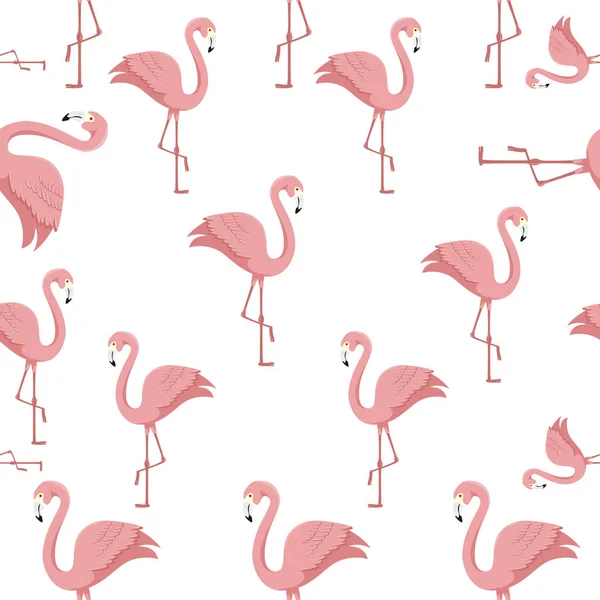 Fondo de flamencos animales rosados exóticos — Vector de stock