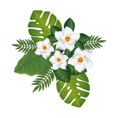 Yaprak ikonlu şirin çiçekler