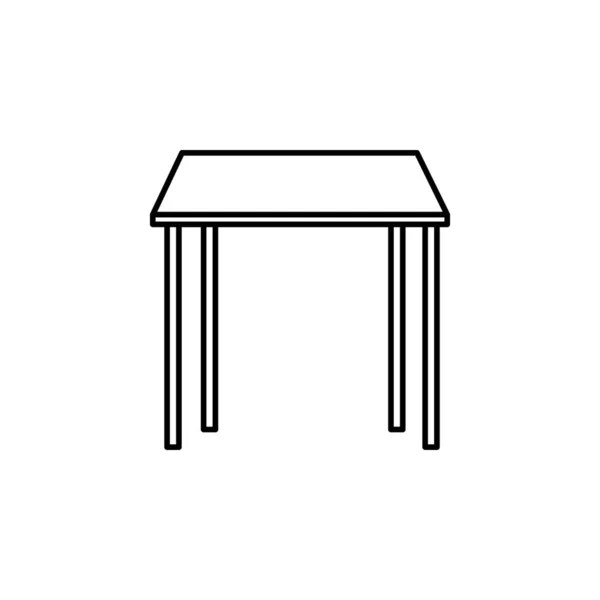 Geïsoleerde icoon houten tafellijn — Stockvector