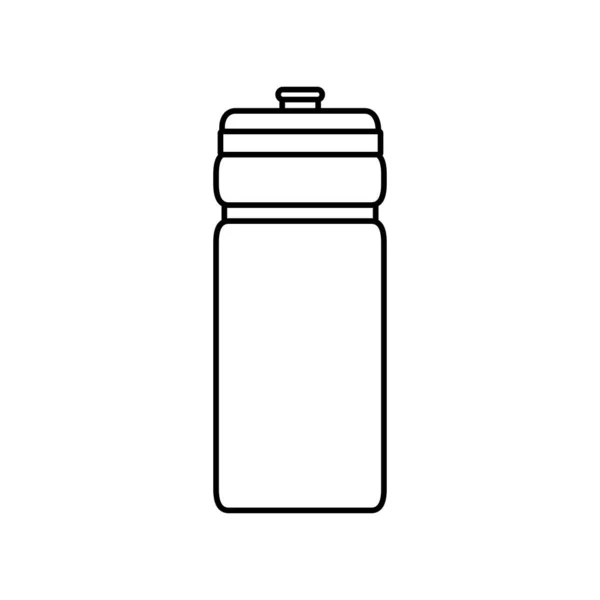 Diseño de vectores de botella de agua gimnasio aislado — Vector de stock