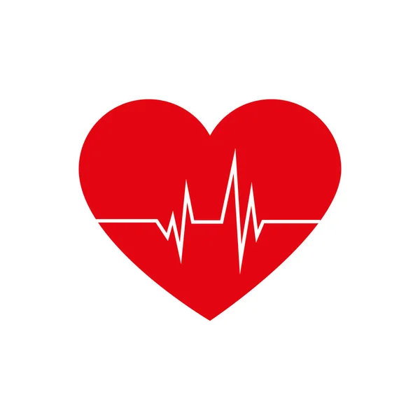 Векторний дизайн ізольованої частоти серцевих скорочень — стоковий вектор