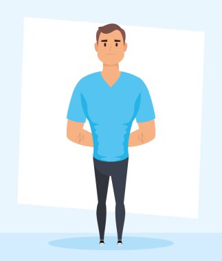 Genç adam avatar karakter simgesi