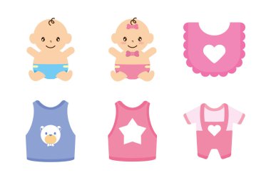 bebek seti simgeleri demeti