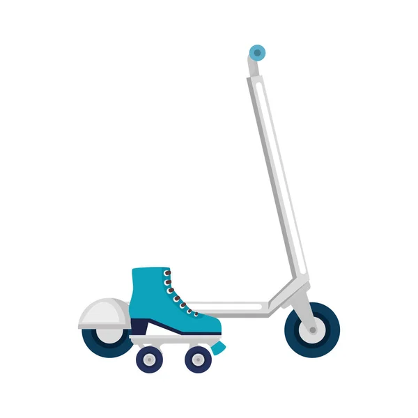 Geïsoleerde scooter en roller vector ontwerp — Stockvector