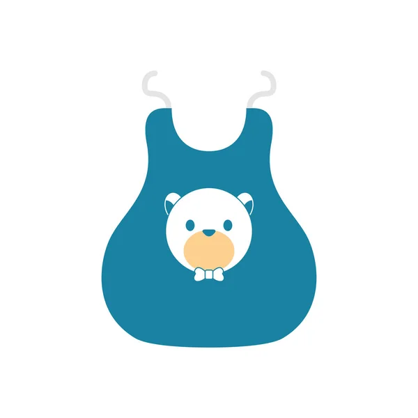 Baby bib accessory isolated icon — Stock Vector