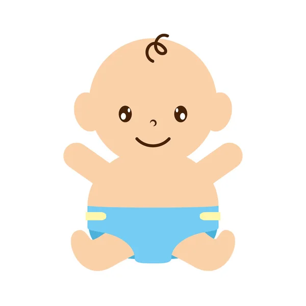 Cute little baby boy character — Stock Vector