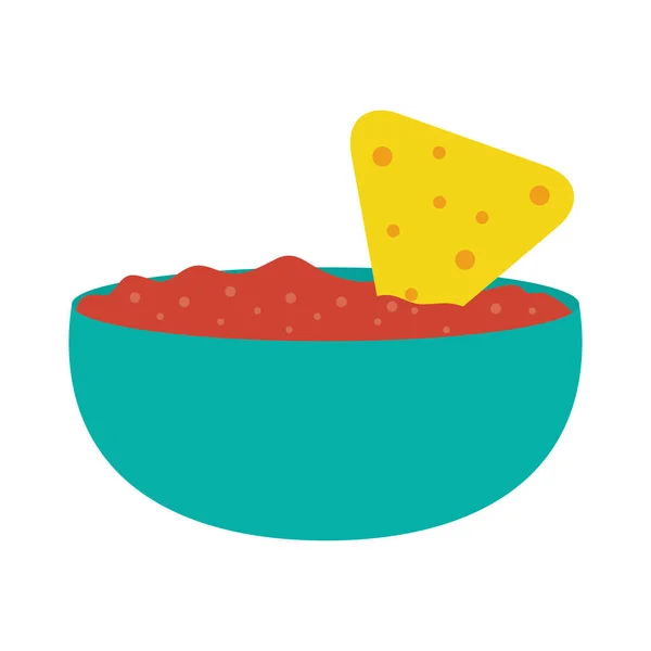Νόστιμα μεξικάνικα νάτσος με σάλτσα ζεστό — Διανυσματικό Αρχείο