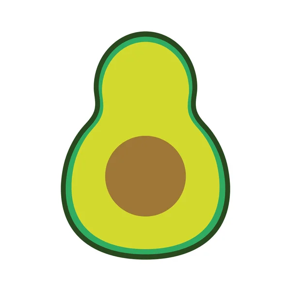 Verse avocado groente vullen stijl pictogram — Stockvector
