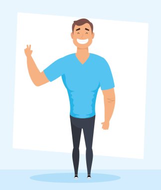 Genç adam avatar karakter simgesi