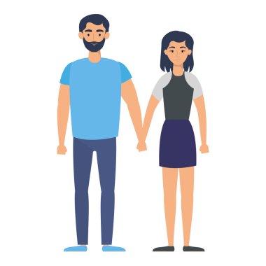 Genç aşıklar çift karakterler