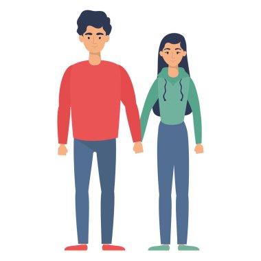 Genç aşıklar çift karakterler