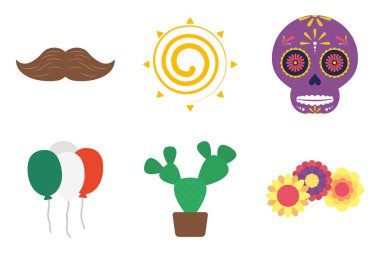 Bir sürü Meksika set simgesi