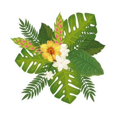 Yaprak ikonlu şirin çiçekler