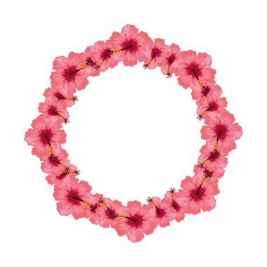 Çiçeklerin çerçevesi izole edilmiş simge