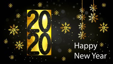 Mutlu yıllar 2020 vektör tasarımı