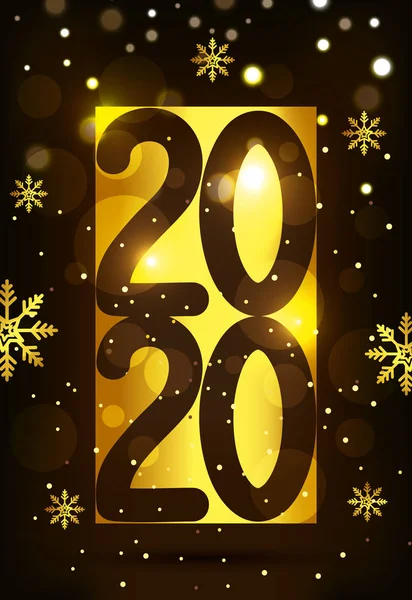 快乐的新年2020病媒设计 — 图库矢量图片