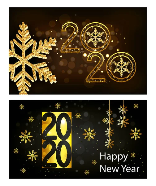 Happy new year 2020 vector design — Stock Vector