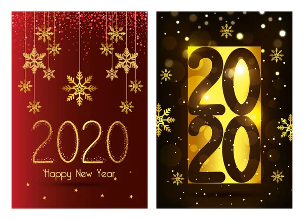 Bonne année 2020 conception vectorielle — Image vectorielle