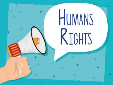 Megafonla el sıkışan insan hakları kampanyası