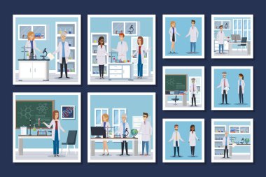 grup bilimi ile laboratuvar sahnelerini paketle