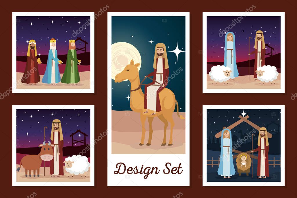 designs set of manger characters