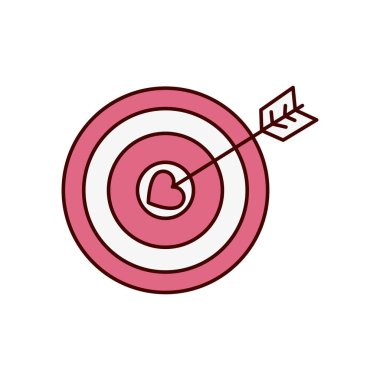 Ok ve kalple sevgililer günü hedefi