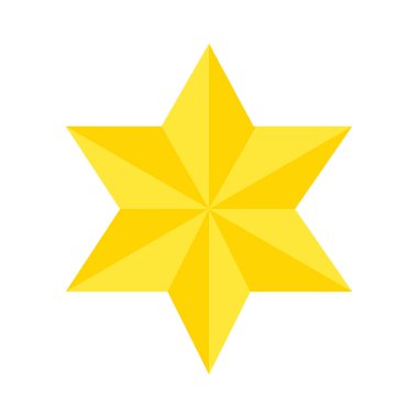 Yıldız David sembolü izole edilmiş simge