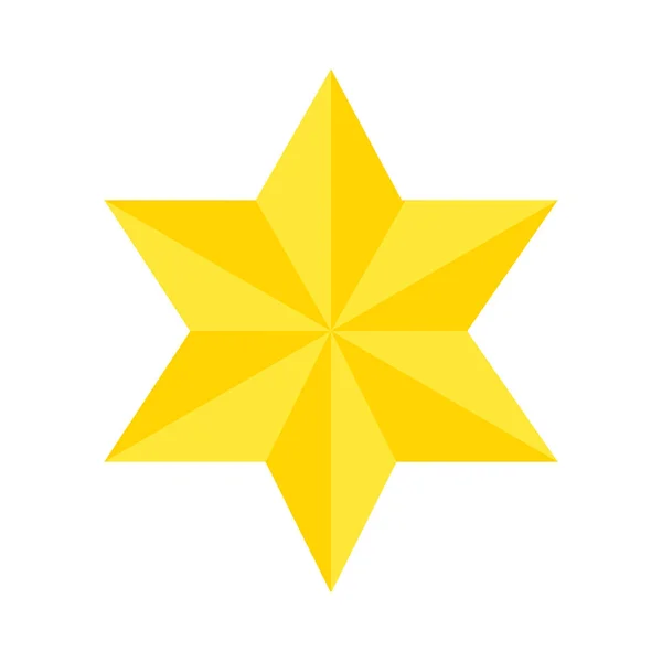 Étoile symbole david icône isolée — Image vectorielle