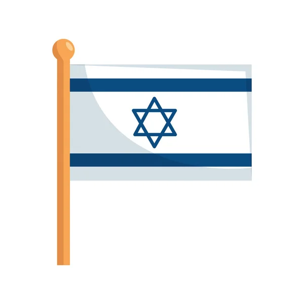 Vlag Israël patriottisch geïsoleerd icoon — Stockvector