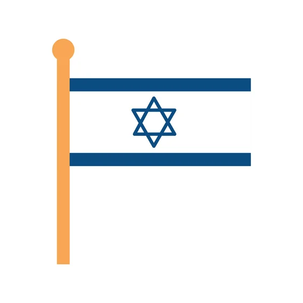Bayrak İsrail vatansever izole ikonu — Stok Vektör