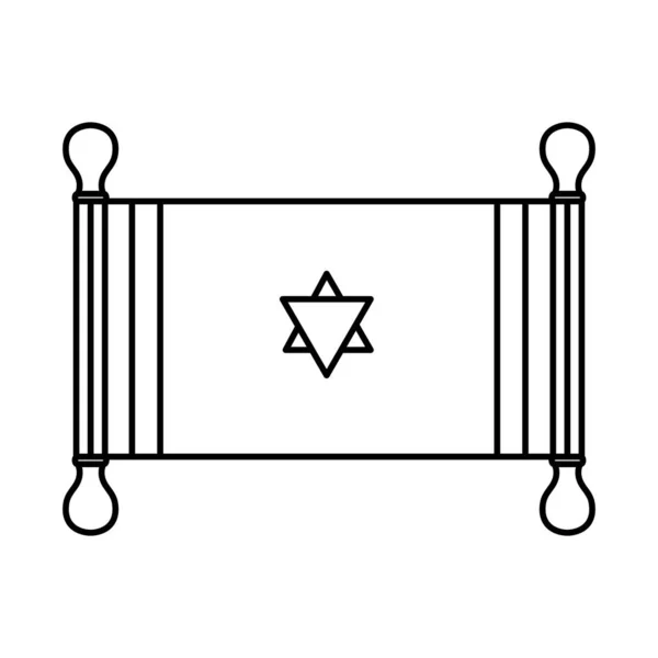 Flagge israel patriotic line style icon — Stockvektor