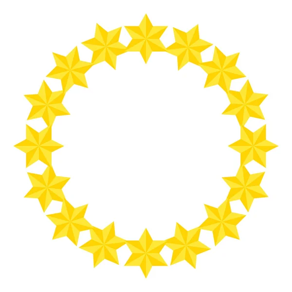 Πλαίσιο κυκλικό των αστεριών David απομονωμένο εικονίδιο — Διανυσματικό Αρχείο