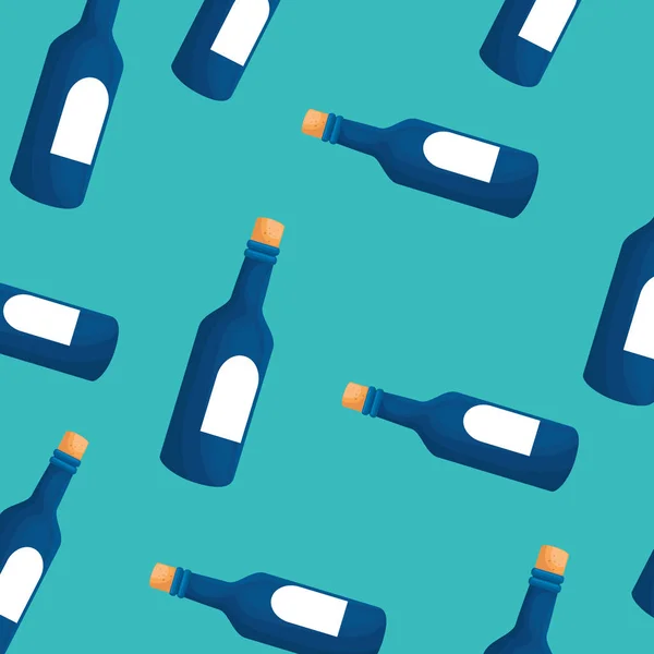 Pozadí lahví vín ikony — Stockový vektor