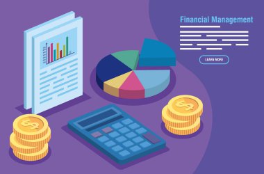 hesap makinesi ve bilgi grafikleriyle finansal yönetim