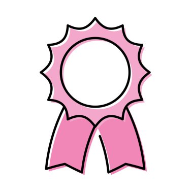 Şampiyonluk madalyası ödülü izole edilmiş ikon