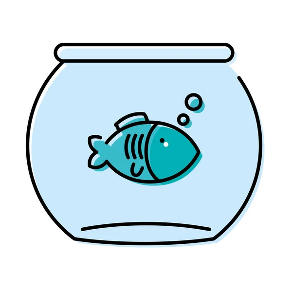 水族馆里可爱的小鱼 — 图库矢量图片