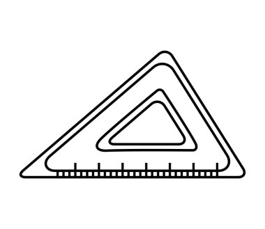 üçgen kuralı okul arzı ikonu izole edilmiş