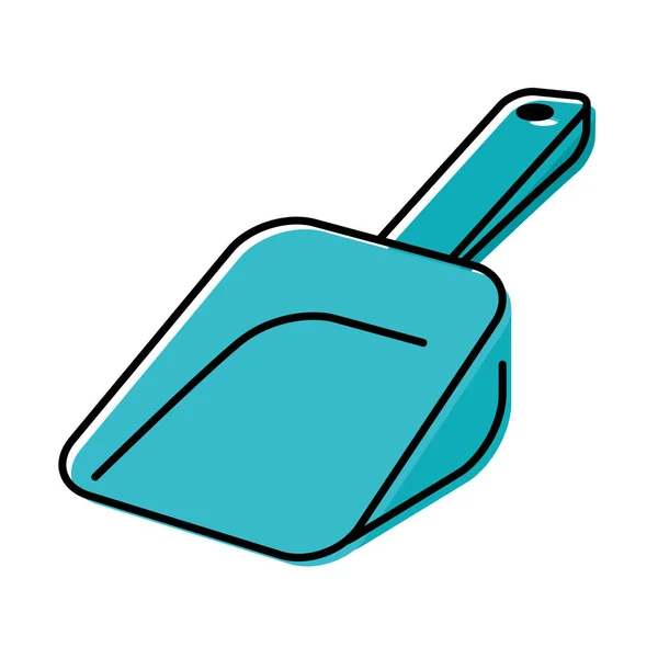 Shovel mascot care element icon — 스톡 벡터