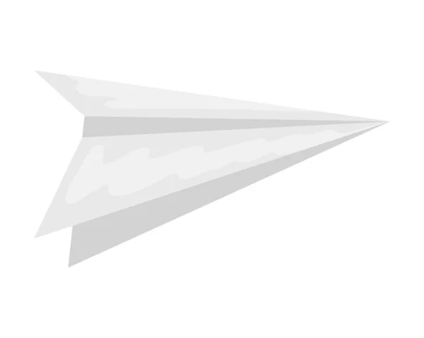 Avión de papel vuelo juguete icono — Vector de stock