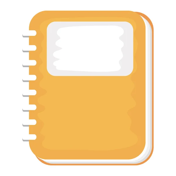 Notebook schol supply isolated icon — Stock Vector