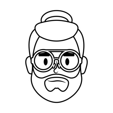 Şapkalı ve gözlüklü genç adam.