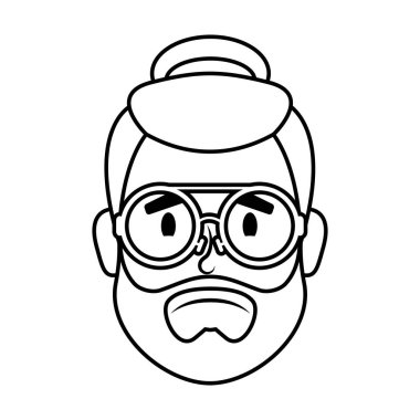 Şapkalı ve gözlüklü genç adam.