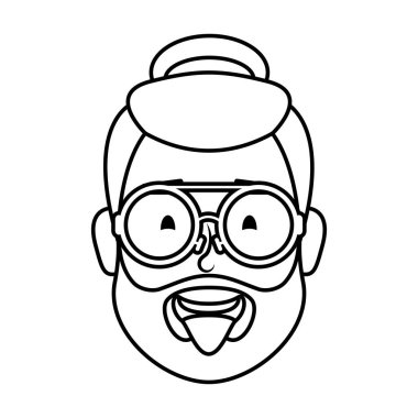 Şapkalı ve gözlüklü genç adam.