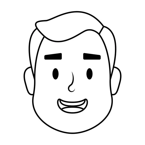 Молодой человек главный аватар икона персонажа — стоковый вектор