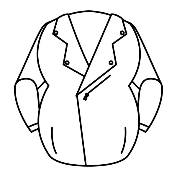 Motosiklet ceketi ayrı simge giyer — Stok Vektör