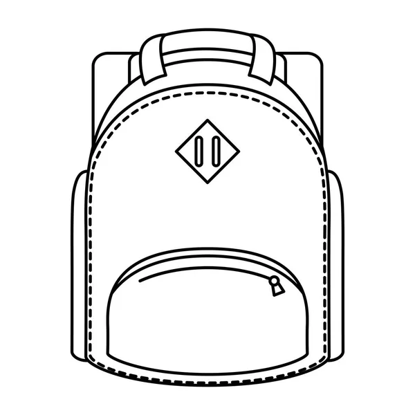 Schultasche Ausrüstung isoliert Symbol — Stockvektor