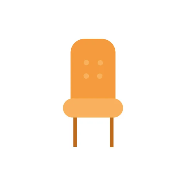 Tahta sandalye mobilyaları izole edilmiş simge — Stok Vektör
