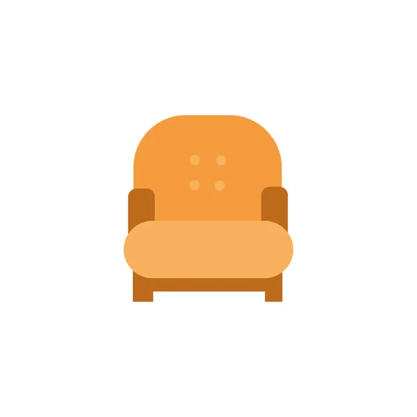 Nappali kanapé bútorok elszigetelt ikon — Stock Vector