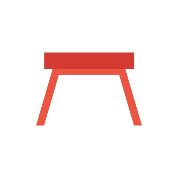Drewniane meble stołowe ikona izolowane — Wektor stockowy